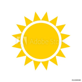Picture of yellow sun icon